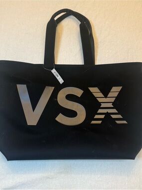 VSX Black Tote with Silver Logo